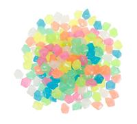 Healifty 100pcs Colored Glowing Pebbles Aquarium Decorative Small Stones Resin Luminous Fish Tank Bottom Landscaping Stones for Aquarium Ornament