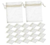 Healifty 100pcs Drawstring Jewelry Bags Organza Wedding Favors Party Favor Bags Candy