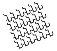 Healifty 100pcs J Shaped Pegboard Hooks for Tool Storage Organizer Heavy Duty Black Clips for Garage Wall Space Saving Peg Board Holders Easy Setup and Stylish Design