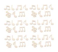 Healifty 100pcs Large Wooden Music Notes Unfinished Craft Cutouts for DIY Painting Family Bonding Graffiti Decorations Party Home Warm Atmosphere