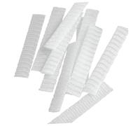 Healifty 100Pcs Makeup Brush Protective Mesh Sleeves White PE Plastic Covers Breathable Makeup Brush Guards for Travel and Daily Use