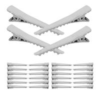 Healifty 100pcs Metal Haircut Duckbill Clips for Hairdressing and Styling, Silver Sectioning Hair Clips with Non-slip Design, Versatile Use for Professional Salon and On-the-go Styling
