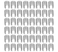 Healifty 100pcs Metal Leather Rope Clips 11mmx15mm Silver DIY Cord Ends Fasteners for Jewelry Making, Foldable Crimp Clasps Suitable for Leather Bracelets and Tassel Craft