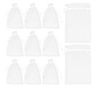 Healifty 100pcs Organza Bags with Drawstring Small Pouches for Candy and Storage Elegant and Lightweight for Weddings Birthdays and Anniversaries