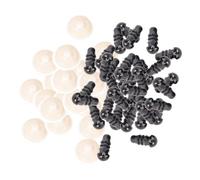 Healifty 100PCS Plastic Safety Eyes with Washers - Black Safety Eyes for Amigurumi, Puppet, Animal, Teddy Bear & Plush Animal Making Accessories - 5MM