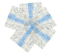 Healifty 100pcs Pu Film Disposable Makeup Hand Palettes Self-adhesive Cosmetic Mixing Plates 6cm for Foundation and Eyeshadow Application