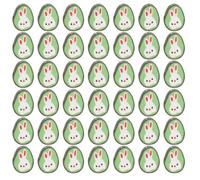Healifty 100pcs Rabbit Pattern Polymer Clay Charms for DIY Jewelry Making | Lovely Loose Beads for Easter Crafts, Lightweight Pieces for Bracelets, Gifts for Lovers and Friends