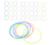 Healifty 100pcs Silicone Hair Ring Woven Elastic Wristband Glow Dark Silicone Band for Halloween Party Disco Event Festival Scene Includes Bulk Supply of Colorful Thin Hair Ties for Girls