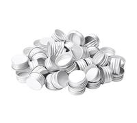 Healifty 100pcs Silver Aluminum Screw Bottle Caps for Glass Bottles and Jars with Strong Threaded Fit and Versatile Compatibility, Leak-Proof Replacement Lid for Storage and Travel