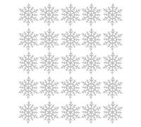 Healifty 100pcs Snowflake Appliques Snowflake Patches White Cloth Embroidered Unique Design Festive Elegant Secure Fit Easy to Use Holiday Decorations Winter Christmas DIY Crafts