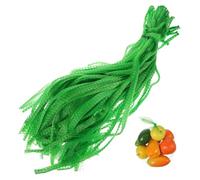 Healifty 100Pcs Thickened Green Nylon Mesh Bags Reusable Produce Storage for Fruits Vegetables Seafood Lightweight Plastic Net Bags for Shopping and Food Packing