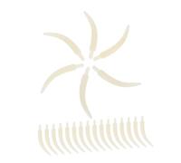 Healifty 100pcs Tibetan Style Charms Pendants Elephant Tooth Charms Pendants for Bracelet Necklace Earrings Jewelry Making White 4cm (with Head)