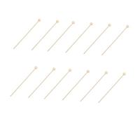 Healifty 100PCS Wooden DIY Inserted Sticks for Lollipop Decoration Odorless Craft Sticks for Party Dessert Table Simple Round Bead Design for Birthday and Festival Supplies