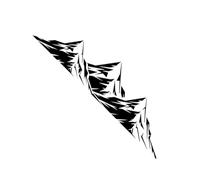 Healifty 103x26cm Mountain Shape Decals Car Decorative Sticker PVC Material Novelty Design Not Easy to Fade for Rear Window Home Decoration