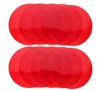 Healifty 10pcs 15cm Red Adhesive Light Correction Gel Sheets for Warm Mood Lighting, Self-stick round Film Filters for Ceiling Lamps and Spotlights in Home Ambiance