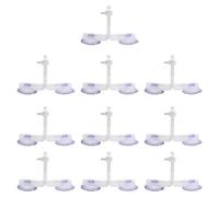 Healifty 10pcs Acrylic Fish Tank Plate Clamp with Suction Cup Aquarium Divider Board Clip for Breeding Tanks and Partition Support Fish Divider Clamp
