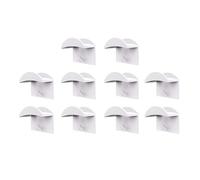 Healifty 10pcs Adhesive Hat Hooks for Wall White Plastic Pp Hat Hanger Organizer Smooth Surface and Concealed Design No Drilling Needed for Bedroom Or Closet Storage