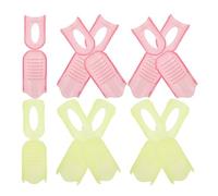 Healifty 10pcs Adjustable Plastic Nail Clips for Gel and Acrylic Polish Remover Wrap Tool, Travel Size Fingernail Soak-Off Clips in Deep Pink and Translucent Yellow for Home and Salon Use