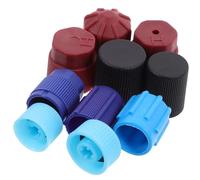 Healifty 10pcs Air Conditioning Valve Caps for Car Ac Systems, Plastic Protective Dust Covers, High and Low Pressure Caps, Suitable for Car Models, Maintain Cleanliness and Protect Air