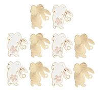Healifty 10pcs Alloy Running Rabbit Pendants DIY Keychain Charms for Jewelry Making Craft Decorations Lightweight Hanging Ornaments for Home and Accessories