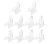 Healifty 10pcs Badge Display Stand Badge Storage Holders Triangle Acrylic Creative Elegant Jewelry Storage Coin Display Desktop