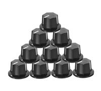 Healifty 10pcs Black Abs Potentiometer Knobs for Volume Control with Anti-corrosive Finish, Suitable for Speakers and Potentiometers, Gift for Guitar Lovers