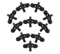 Healifty 10pcs Black Fish Tank Divider Clips with Strong Suction Cups Aquarium Isolation Board Supports for DIY Gravel and Substrate Separation in Aquariums