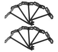 Healifty 10pcs Black Iron Square Pegboard Hooks for Accessories and Tools, Easy Installation with Userfriendly Mounting Design, Modern Retail Shelf Hooks for Home and Office Organisation