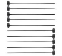 Healifty 10pcs Black Non-Sewing Fastener Buttons Needle-Free Plastic Clothes Fixation Buttons for Coat Skirts Shirts Portable Decorative Stitch-Free