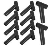 Healifty 10pcs Black Plastic Kite Rod Replacement Adapters 3 Way Structure, Weather Resistant and Versatile Compatibility, for Advanced Flying Techniques and DIY Outdoor Kite Building