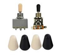 Healifty 10pcs Black Plastic Switch Button Caps for Electric Guitar 5-level Selector Switch Reliable Guitar Parts Accessories