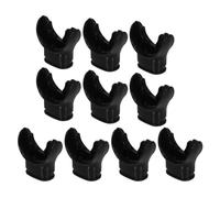 Healifty 10pcs Black Silicone Scuba Diving Mouthpiece Replacement, Soft Regulator Bite Valve for Snorkeling and Swimming Gear, Suitable for Dive Equipment Accessories