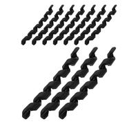 Healifty 10pcs Black Spiral Rubber Bike Transmission Cable Protector Sleeve, Flexible Bicycle Brake Shift Line Housing Covers, Cycling Gear Frame Guard for Road and Mountain Bikes
