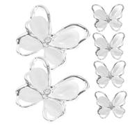 Healifty 10Pcs Butterfly Nail Charms Kit Small Hollow Cat Eye Bow Design Nail Art Decorations for DIY Manicure and Professional Fingernail Decors