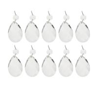 Healifty 10pcs Chandelier Crystal Part Pendant Hanging Crystals for Windows White 50mm Smooth and Shiny Splatter The Sunshine into Rainbows Home Wedding Display