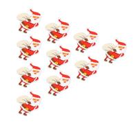 Healifty 10pcs Christmas Embroidered Appliques Santa Claus Pattern Patches for Cloth Sewing Decoration DIY Garment Embroidery Accessories