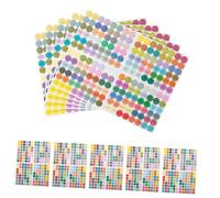 Healifty 10pcs Colorful Round Dot Adhesive Oil Bottle Labels, Creative Waterproof Canning Stickers for Aromatherapy, Perfume and Essential Oil Bottles, Home Organization