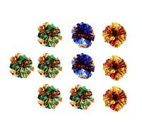 Healifty 10pcs Crinkle Balls Kitten Interactive Lightweight Reusable Paper 1.97x1.97x1.97inch Party Decor Pet Supplies for Cats Random Color