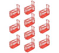 Healifty 10pcs Detachable Plastic Animal Fence Model Cage Set, 11cm Miniature Desktop Cage Adornments for Dollhouse Décor and Micro Landscape