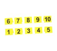 Healifty 10Pcs Evidence Markers for Halloween Party Decorations Detective Scene Number Tents for Mystery Games Board Games and Wedding Table Numbers Detailed Acrylic Crime Scene Props
