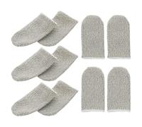 Healifty 10pcs Gaming Finger Sleeves Anti-sweat Breathable Copper Fiber Thumb Covers for Mobile Touchscreen Gaming Accessories Enhanced Sensitivity for Mobile Game Play