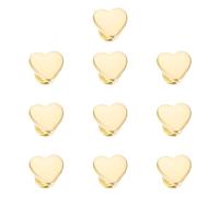 Healifty 10pcs Gold Heart Silicone Band Charms Watch Strap Decorative Studs Smartwatch Accessories for Customizing Watch Bands