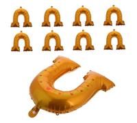 Healifty 10Pcs Gold Horseshoe Shaped Aluminum Foil Balloons for Engagement Birthday and Holiday Party Decorations Versatile for Festive Celebrations