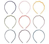 Healifty 10pcs Hair Hoops Wave-shaped Headbands with Teeth Plastic Practical Comfortable Fashion Simple Design for Daily Life Use Assorted style