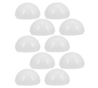 Healifty 10pcs Half Sphere Plastic Globe Replacement for LED Vanity Light Housing, Makeup Mirror Light Shell, Bathroom and Bedroom Lamp Shade Accessories