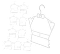 Healifty 10pcs Hangers Plastic Nursery Clothes Organizer for Closet Space Saving Multipurpose Hooks for Swimsuits and Clothing