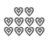 Healifty 10Pcs Heart Embroidery Patches DIY Sewing Patches for Clothing Embellishment and Craft Use
