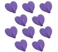 Healifty 10pcs Heart Hooks Iron Hook Self-Adhesive Colorful Lovely Design Easy to Disassemble for Kitchen and Bathroom