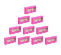 Healifty 10pcs Heart Shaped Eyelash Box Empty Eyelash Case for Professional Use
