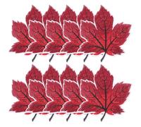 Healifty 10pcs Iron on Maple Leaf Embroidered Patches for Clothes and Jeans, Colorful Leaf Appliques for DIY Craft, Pants Repair and Decoration